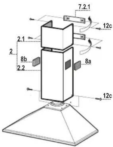 FALCON LEIHDC90BBEU - Unterer Kaminteil - 1