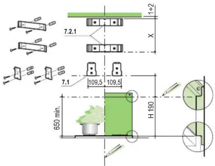 FALCON LEIHDC120SCEU - Perçage Paroi et Fixation Brides - 1