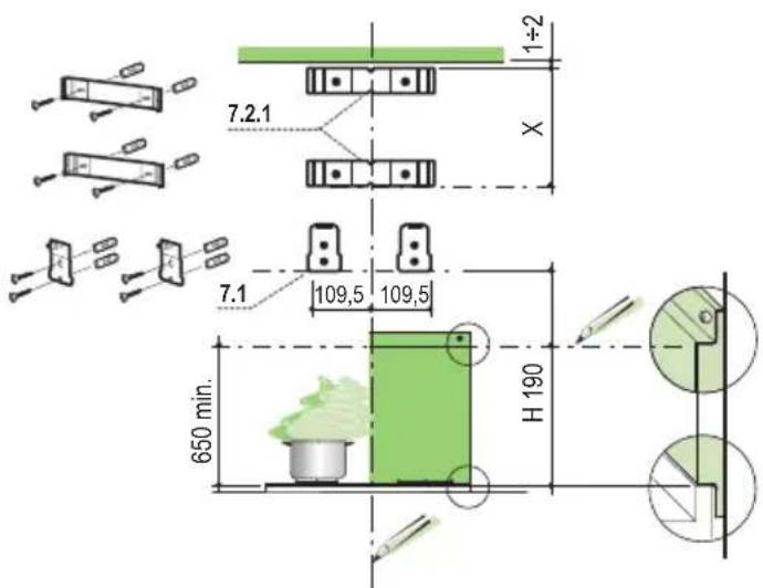 FALCON LEIHDC120SCEU - Wall drilling and bracket fixing - 1