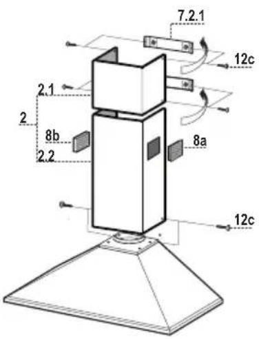 FALCON LEIHDC90BCEU - Lower chimney section - 1