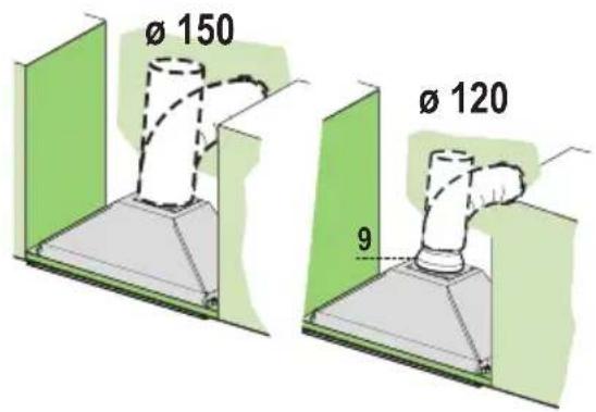 FALCON Integratedhood - DUCTED VERSION AIR EXHAUST SYSTEM - 1