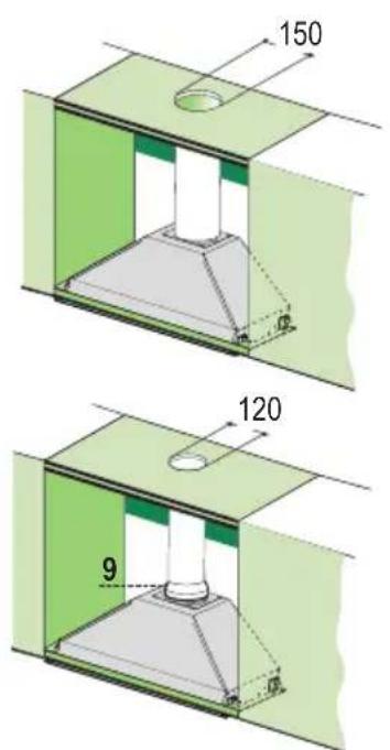 FALCON Integratedhood - RECIRCULATION VERSION AIR OUTLET - 1