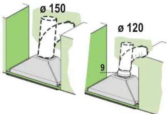 FALCON Integratedhood - LUCHTUITLAAT AFZUIGVERSIE - 1