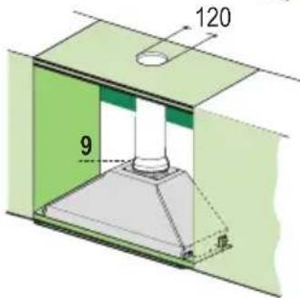 FALCON Integratedhood - USCITA ARIA VERSIONE FILTRANTE - 2