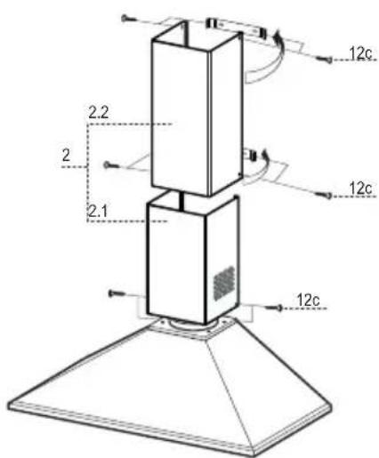 FALCON FALHDC90BB - Lower exhaust Chimney - 1