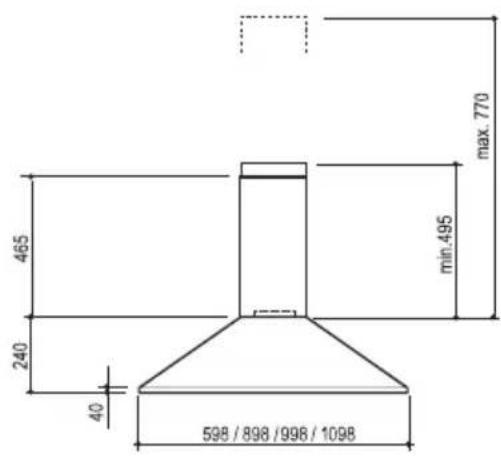 FALCON FALHDC90BB - Encombrement - 1