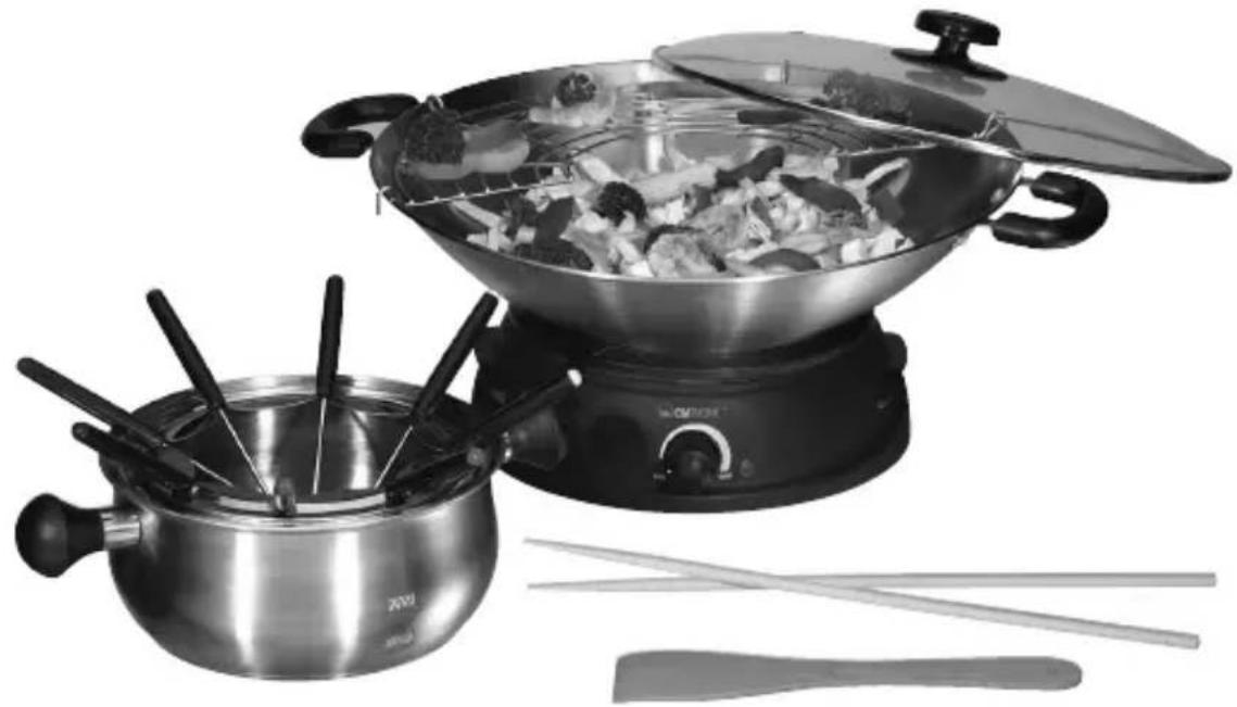CLATRONIC FWS 2972 - Fondue-Wok-Set - 1