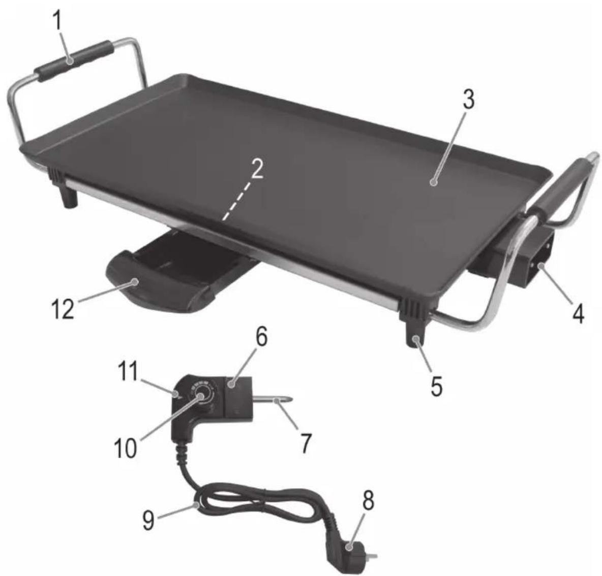 CLATRONIC TYG 3608 - Übersicht der Bedienelemente - 1