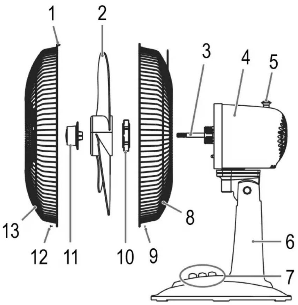 CLATRONIC VL 3601 - Übersicht der Bedienelemente - 1