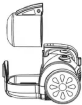 CLATRONIC BS 1259 - Smontare il contentatore della polvere e il fi Itro - 1