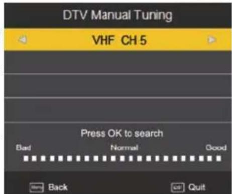 XORO HTC 2233HD - Recherche manuelle DTV - 1