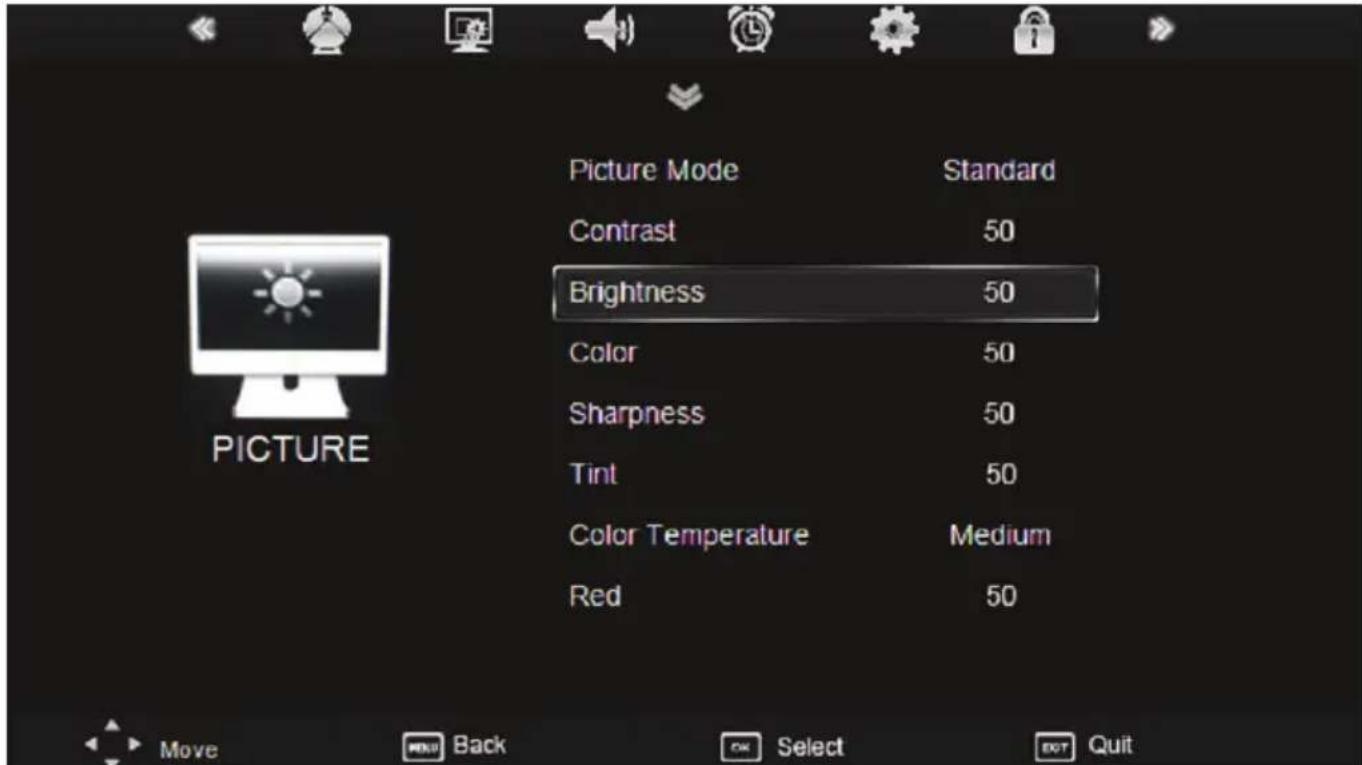 XORO HTC 2233HD - Réglages de l'image - 1