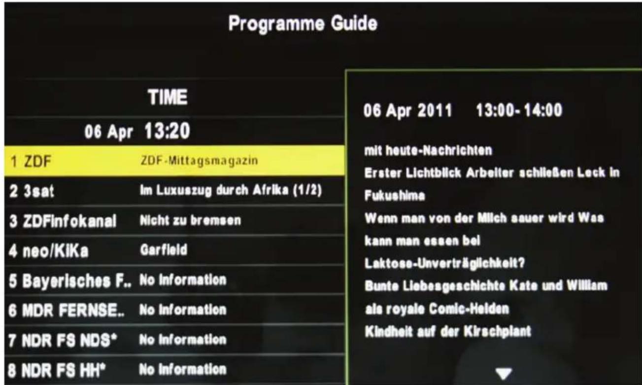 XORO HTC 2233HD - EPG - 1