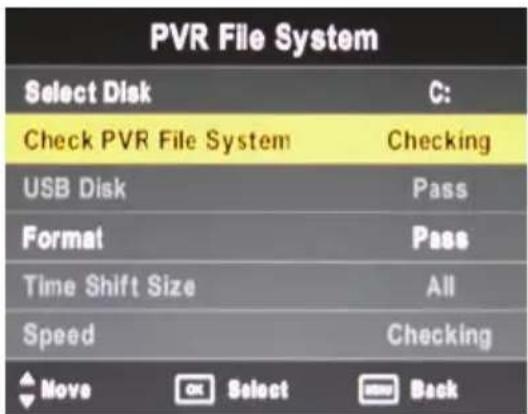 XORO HTC 2233HD - Check PVR File System - 1