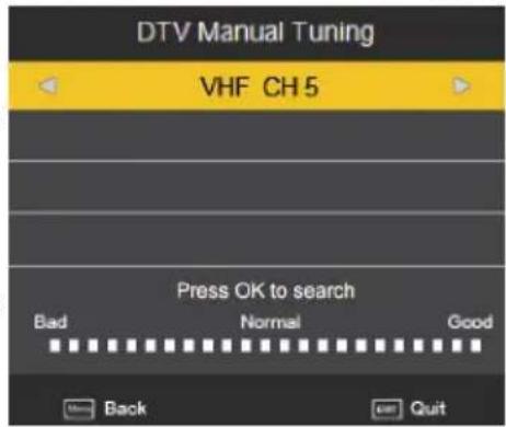 XORO HTC 2232D - DTV Manuelle Suche - 1