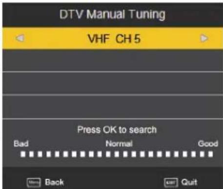 XORO HTC 2232D - Recherche manuelle DTV - 1