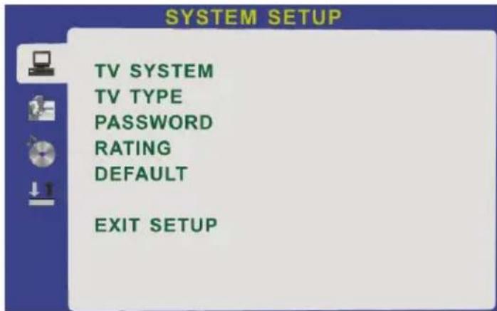 XORO HTC 2232D - Systemeinstellungen (SYSTEM SETUP) - 1