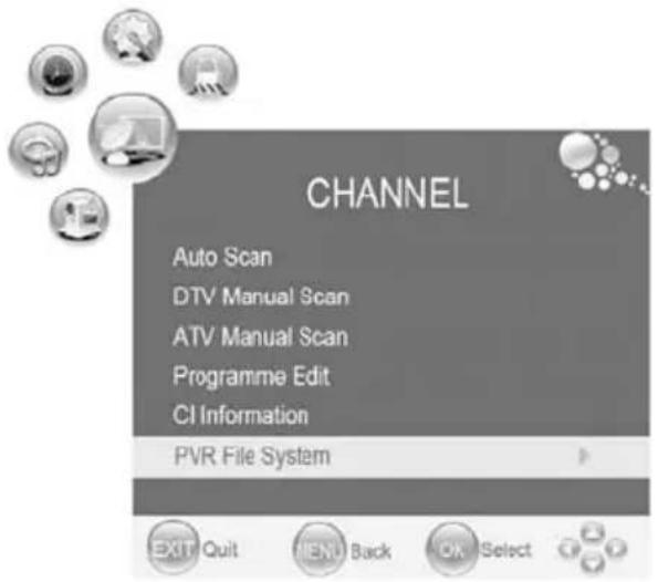 XORO HTC 2228D - Préparation du support USB pour l'enregistrement - 1