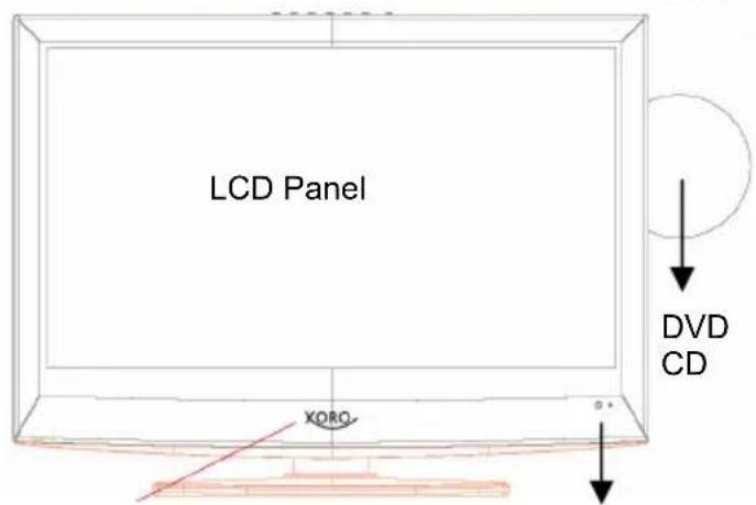 XORO HTC 2228D - LCD Panel - 1