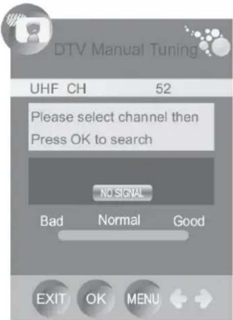 XORO HTC 1526D - DTV Manual Search (DTV Manual Tuning) - 1