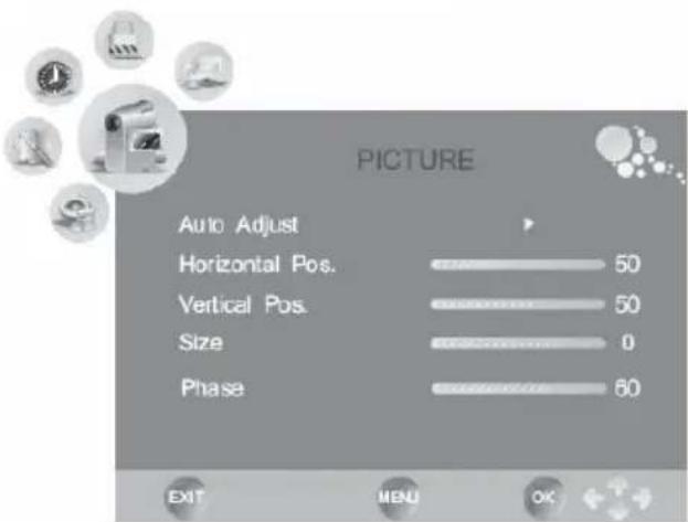 XORO HTC 1526D - Horizontal and Vertical Position - 2
