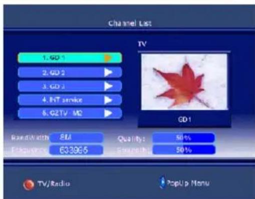 XORO HTC 2225D - Channel List - 1