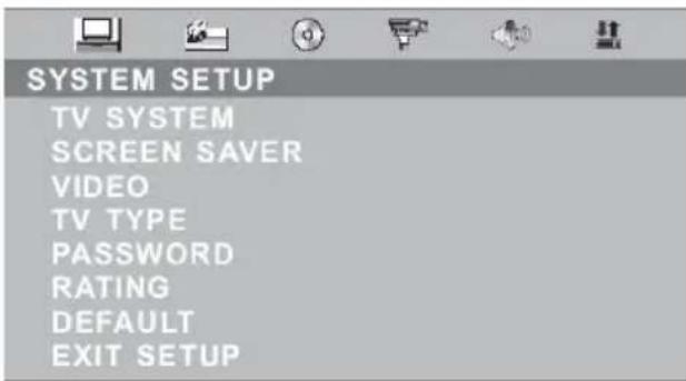 XORO HTC 2225D - Systemeinstellungen (SYSTEM SETUP) - 1