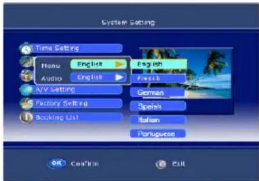 XORO HTC 2225D - Menu language - Язык экранного меню - 1