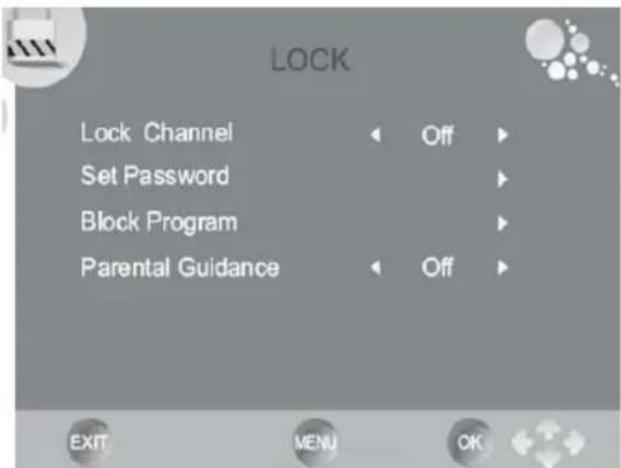XORO HTL 2231D - Kanal sperren (Lock Channel) - 1