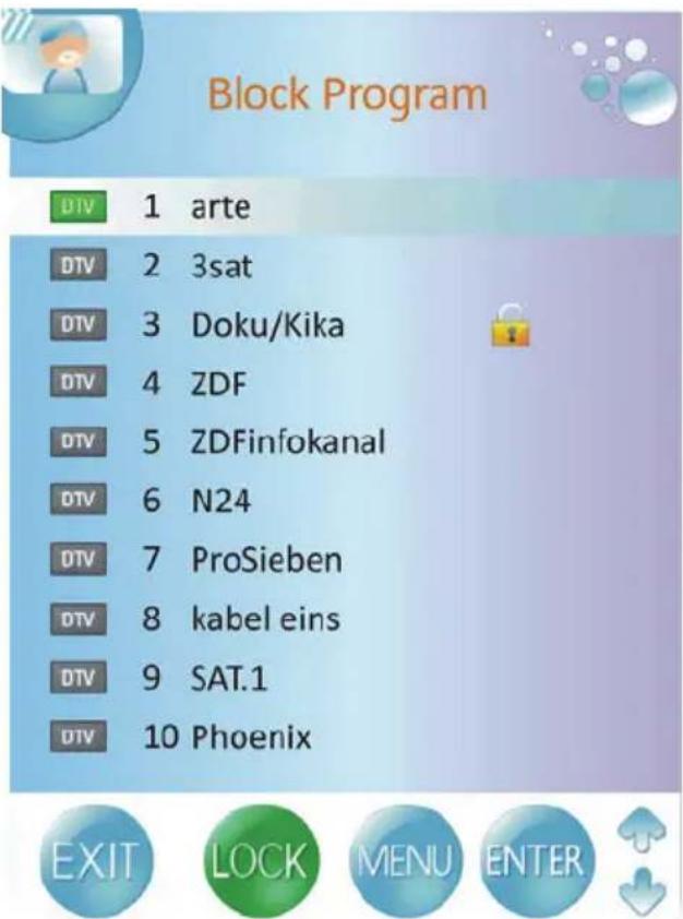 XORO HTL 2231D - Programme blockieren (Block Program) - 1