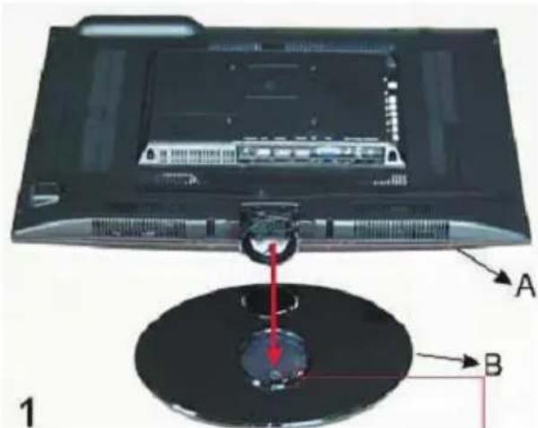 XORO HTL 2231D - Mounting the Stand - 1