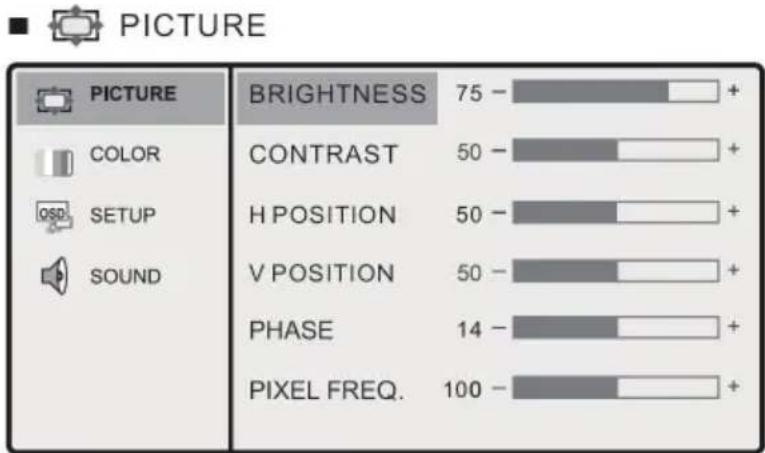 Camos TM1710D - Menu d'image - 1