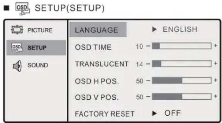 Camos TM1710D - Menu principal - 1