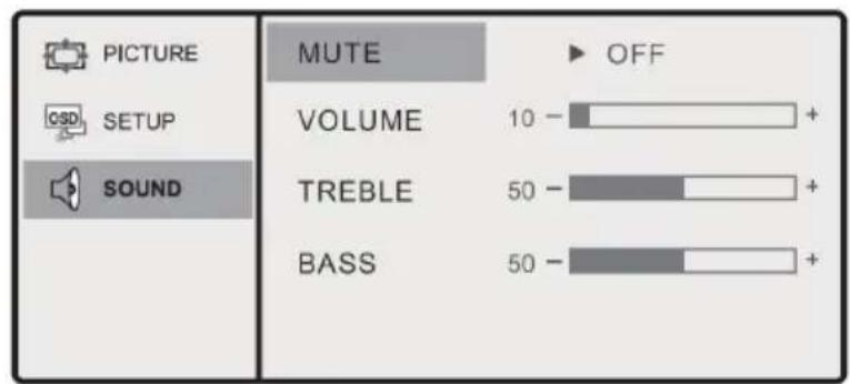 Camos TM1710D - Sous- Menu Audio - 1