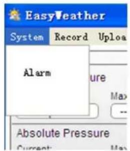 VELLEMAN WS3080 - System alarm settings - 1