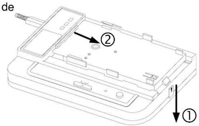 VELLEMAN VL7198 - RETRAIT DE L'ADAPTATEUR DE BATTERIES - 1