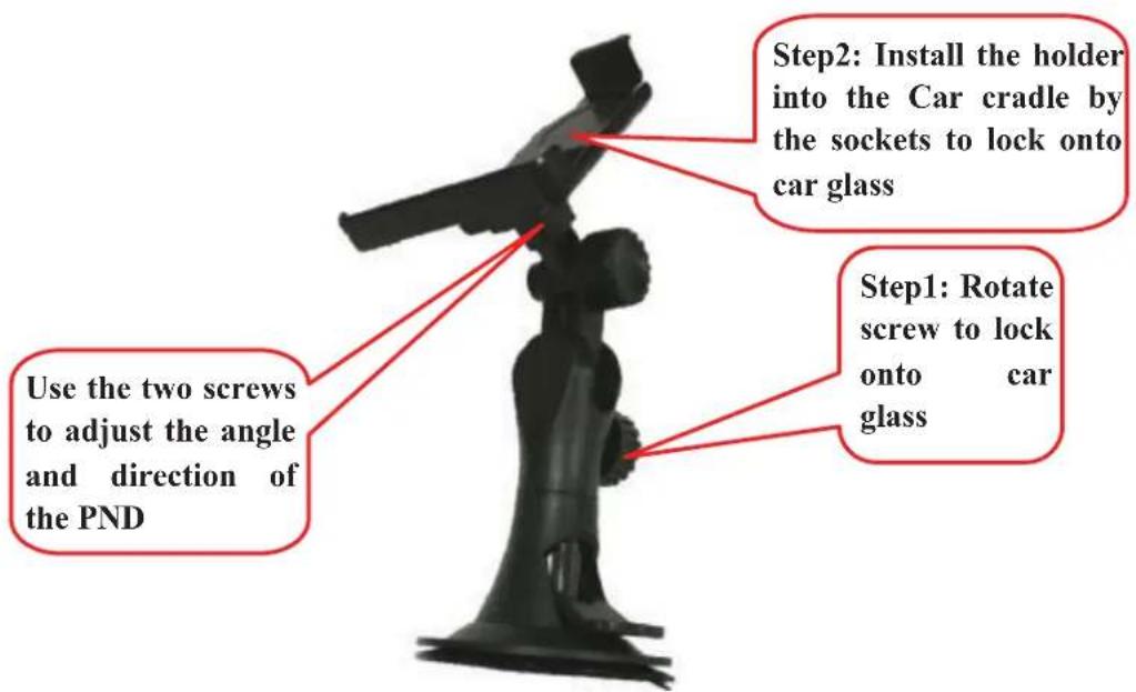 SYLVANIA SGPD430 - Install the Cradle and Car Mount - 1