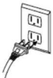 SYLVANIA 6319CCB - Branchement du cordon d'alimentation du téléviseur/magnétoscope - 1