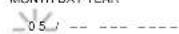 SYLVANIA 6319CCB - Select the month - 1