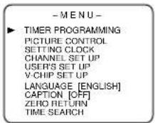 SYLVANIA 6319CCB - Select "TIMER PROGRAMMING" - 1