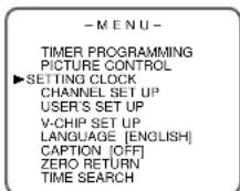 SYLVANIA 6313CCB - Select "SETTING CLOCK" - 1