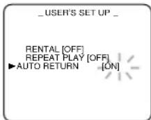 SYLVANIA 6313CCB - Set "AUTO RETURN" to [ON] - 1