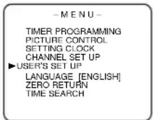 SYLVANIA 6309CCB - Select "USER'S SET UP" - 1