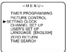 SYLVANIA 6309CCB - Select "SETTING CLOCK" - 1