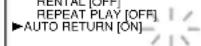 SYLVANIA 6309CCB - Set "AUTO RETURN" to [ON] - 1