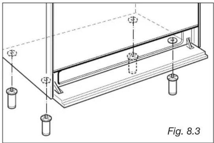M-SYSTEM MFDK95IX - INSTALLATION DES PIEDS REGLABLES - 1