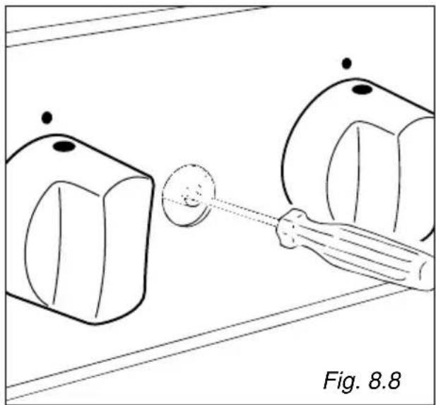 M-SYSTEM BPRF960IX - 3) ADJUSTING OF THE MINIMUM OF THE TOP BURNERS - 1