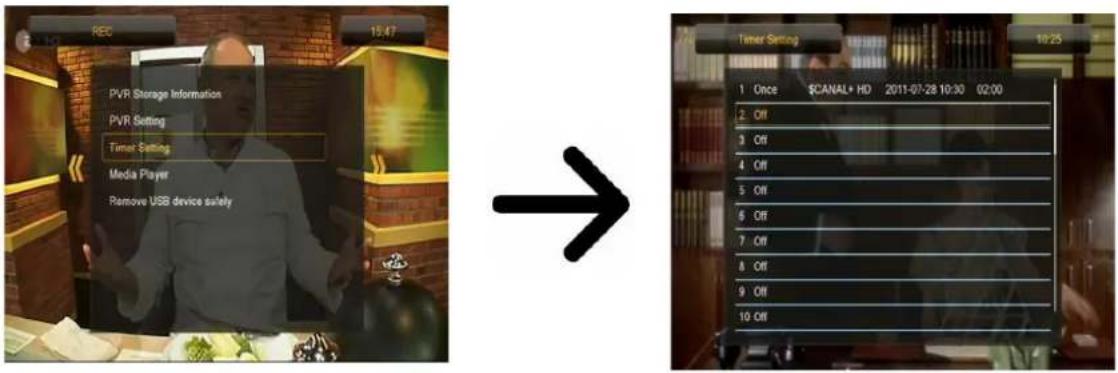 Ferguson Ariva 53 - Réglages des enregistrements programmés - 1