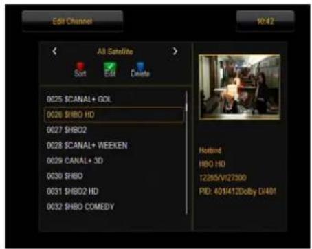 Ferguson Ariva 52E - Comment changer le nom d'une chaine? - 1