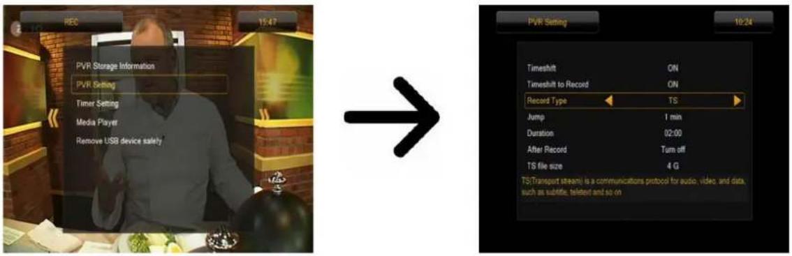 Ferguson Ariva 250Combo - Configuration de la fonction Enregistrement - 1